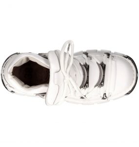 White Napa Leather New Rock Metallic Shoes