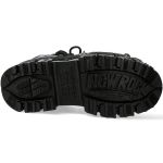 Chaussures Plateformes New Rock Tank en Cuir Noir