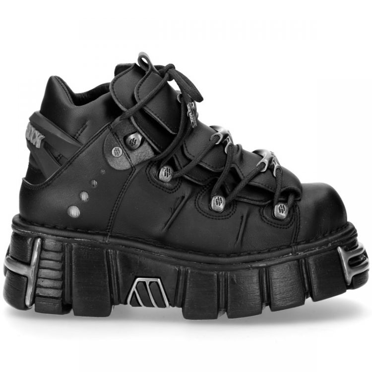 Chaussures New Rock Metallic en Cuir Vegan