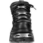 Chaussures New Rock Metallic en Cuir Itali et Nomada Noirs