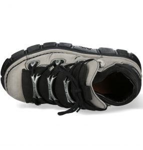 New Rock Metallic in Black and Pearl Nubuck Shoes