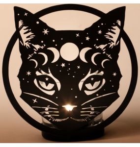 'Celestial Cat' T-Light Holder