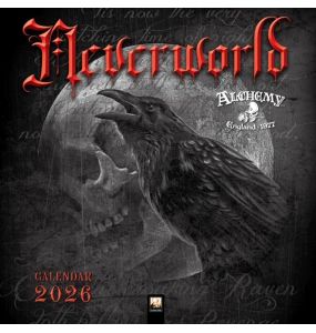 Alchemy Gothic 'Neverworld' Black & White 2026 Wall Calendar