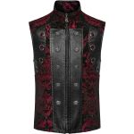 Black and Red Jacquard 'Arius' Gothic Vest