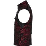 Black and Red Jacquard 'Arius' Gothic Vest