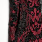 Black and Red Jacquard 'Arius' Gothic Vest
