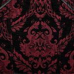 Black and Red Jacquard 'Arius' Gothic Vest