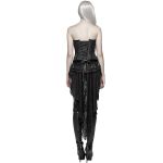 Short-Jupe Queue de Pie 'Amuria' en Velours Noir