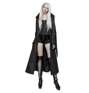 Short-Jupe Queue de Pie 'Amuria' en Velours Noir