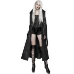 Short-Jupe Queue de Pie 'Amuria' en Velours Noir