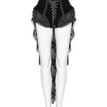 Short-Jupe Queue de Pie 'Amuria' en Velours Noir