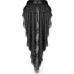 Short-Jupe Queue de Pie 'Amuria' en Velours Noir