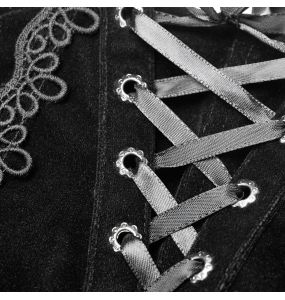 Short-Jupe Queue de Pie 'Amuria' en Velours Noir