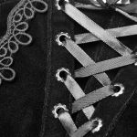 Short-Jupe Queue de Pie 'Amuria' en Velours Noir