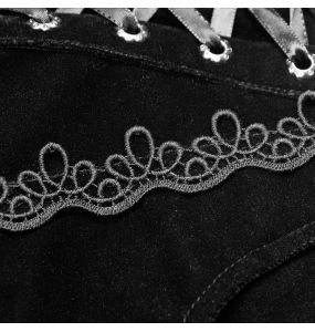 Black Velvet 'Amuria' Swallow Tail Skirt Shorts