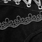 Short-Jupe Queue de Pie 'Amuria' en Velours Noir