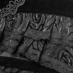 Short-Jupe Queue de Pie 'Amuria' en Velours Noir