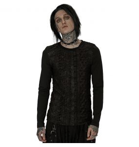 Black 'Thrasaric' Long Sleeves Sweater