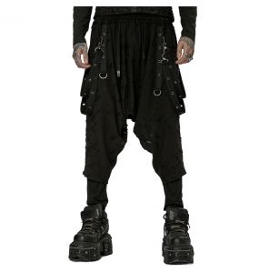 Black 'Thrasaric' Baggy Trousers