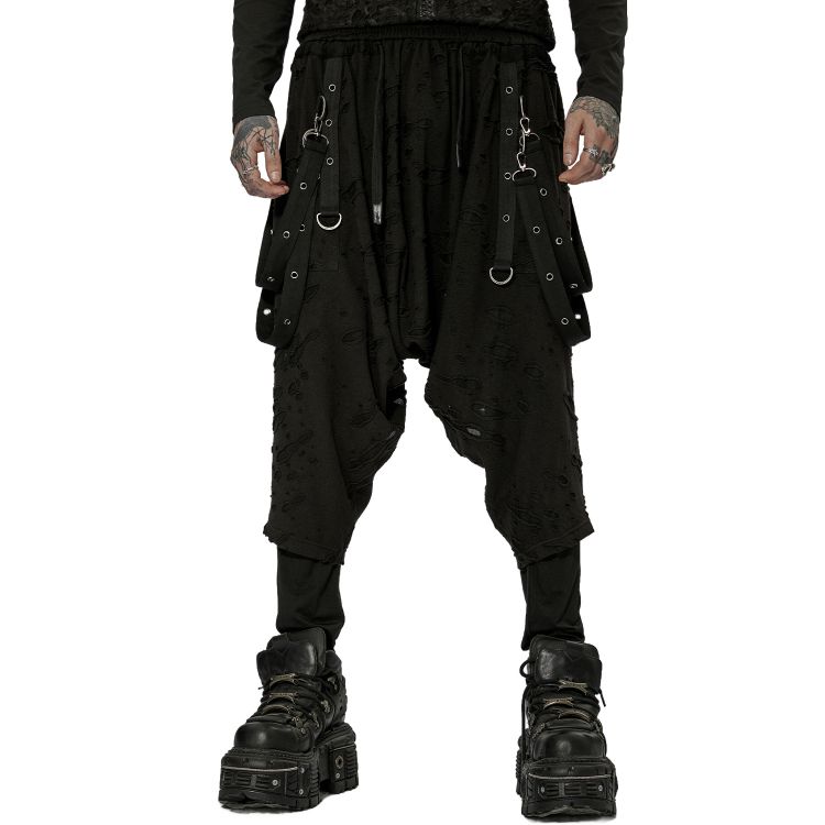 Black 'Thrasaric' Baggy Trousers