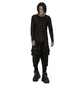 Black 'Thrasaric' Baggy Trousers
