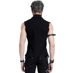 Black 'Distressed Heavy Metal' Waistcoat