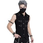 Black 'Distressed Heavy Metal' Waistcoat