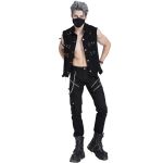 Black 'Distressed Heavy Metal' Waistcoat