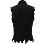 Black 'Distressed Heavy Metal' Waistcoat