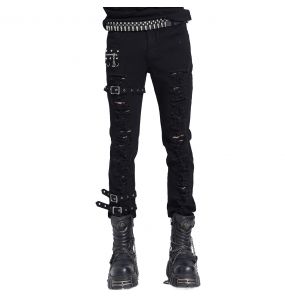 Pantalon 'Athanaric' en Jean Noir