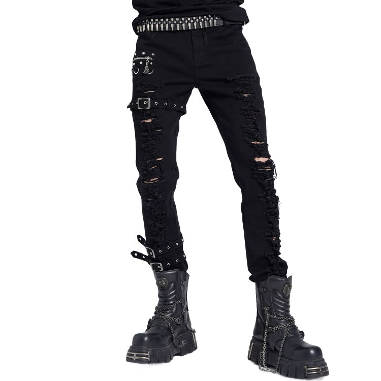 Pantalon 'Athanaric' en Jean Noir