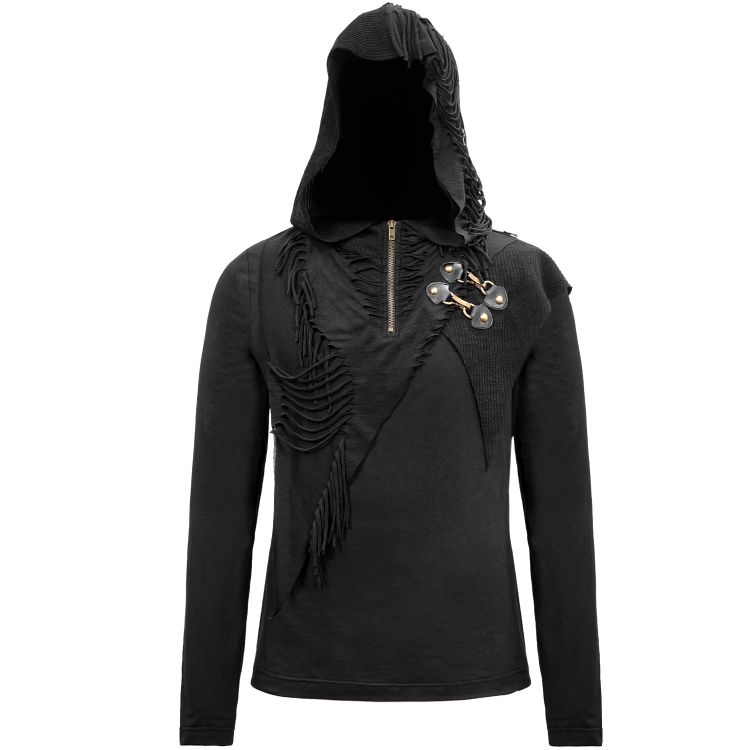 Pull à Capuche 'Templar' Noir