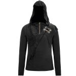 Pull à Capuche 'Templar' Noir