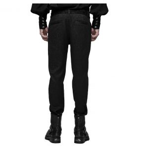 Pantalon 'Goth Blood' en Jacquard Noir et Rouge
