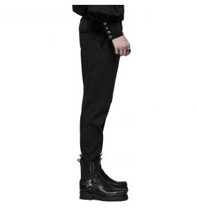 Pantalon 'Goth Blood' en Jacquard Noir et Rouge