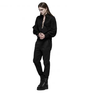 Pantalon 'Goth Blood' en Jacquard Noir et Rouge