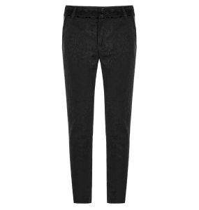 Pantalon 'Goth Blood' en Jacquard Noir et Rouge