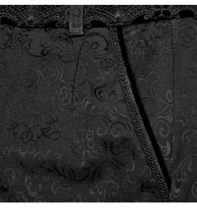 Pantalon 'Goth Blood' en Jacquard Noir et Rouge
