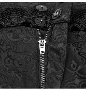 Pantalon 'Goth Blood' en Jacquard Noir et Rouge