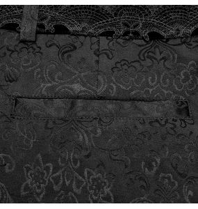 Pantalon 'Goth Blood' en Jacquard Noir et Rouge