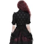 Black 'Radegonda' Short Sleeves Top