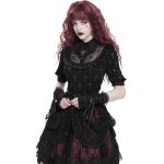 Black 'Radegonda' Short Sleeves Top