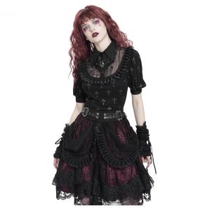 Top Manches Courtes 'Radegonda' Noir