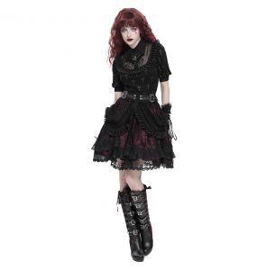 Black 'Radegonda' Short Sleeves Top