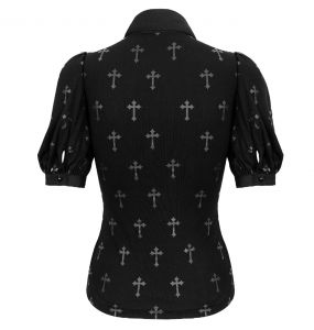 Top Manches Courtes 'Radegonda' Noir