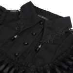 Black 'Radegonda' Short Sleeves Top