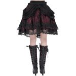 Black and Burgundy 'Radegonda' Gothic Skirt
