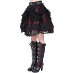Black and Burgundy 'Radegonda' Gothic Skirt