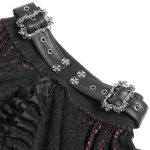Black and Burgundy 'Radegonda' Gothic Skirt