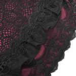 Black and Burgundy 'Radegonda' Gothic Skirt